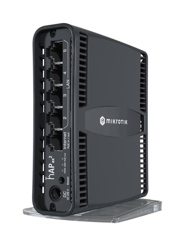 Mikrotik hAP ax2 langaton reititin Gigabit Ethernet Dual-band (2.4 GHz / 5 GHz) Musta