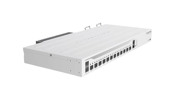 Mikrotik CCR2004-1G-12S+2XS router Totalt antal Ethernet-portar: 13; Arkitektur: ARM 64-bitars; CPU-kärnor: 4