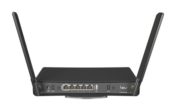 Mikrotik hAP ax3 trådløs router Gigabit Ethernet Dual-band (2,4 GHz / 5 GHz) Sort