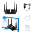 Miniatyrbillede 5 af 5: Cudy X6 trådløs router Gigabit Ethernet Dual-band (2,4 GHz / 5 GHz) Sort