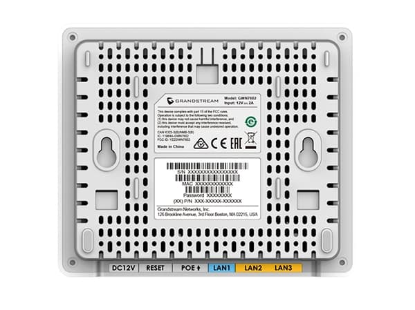 Grandstream GWN7604 - Trådløst tilgangspunkt - Wi-Fi 5, Wi-Fi 6 - 2.4 GHz, 5 GHz - skystyring - veggmonterbar