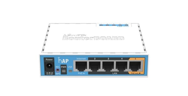 MikroTik hAP med 650 MHz CPU, 64 MB RAM, RB951UI-2ND Hvid