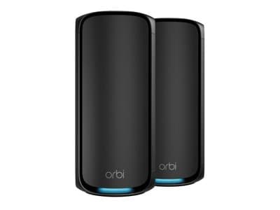 NETGEAR Orbi 970 Series RBE972SB - Wifi-system - (router, utökning) - upp till 440 kvadratmeter - mesh 10GbE, 2.5GbE, Wi-Fi 7 - Wi-Fi 7 - Quad-band