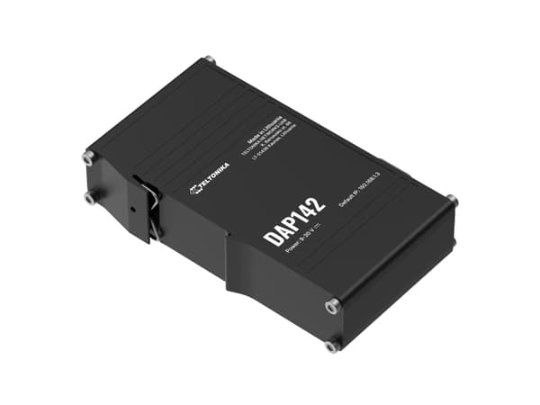 Teltonika DAP142, 2,4 GHz, 300 Mbit/s, OWE, WPA-EAP, WPA-PSK, WPA2-EAP, WPA2-PSK, WPA3-EAP, WPA3-SAE, 10,100 Mbit/s Sort