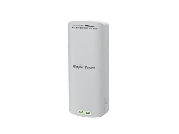 Ruijie Reyee RG-EST100-E| Tilgangspunkt, retningsbestemt, 2 port, 2xFE, 1xPoE IN 24V, WiFi 5, 2,4GHz, 300Mbps, Utendørs, 500M, 1x12V DC, IP55, 1x10dB
