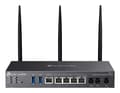 Miniatyrbilde 1 av 5: TP-Link Omada DR3650V(EU), Wi-Fi 6 (802.11ax), Dobbelbånd (2.4 GHz / 5 GHz), Ethernet/bredbåndsforbindelse, ADSL, Sort, Frittstående router