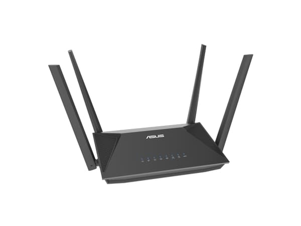ASUS RT-AX52 Pro AX3000, Wi-Fi 6 (802.11ax), Dual-band (2,4 GHz / 5 GHz), Ethernet LAN, Sort, Bordplade router