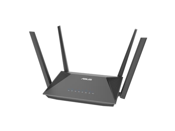 ASUS RT-AX52 Pro AX3000, Wi-Fi 6 (802.11ax), Dual-band (2,4 GHz / 5 GHz), Ethernet LAN, Sort, Bordplade router