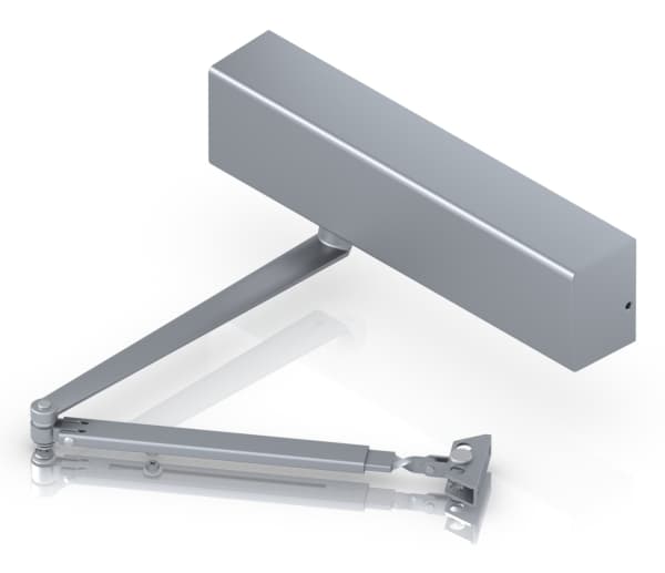 Ubiquiti UACC-DoorCloser, Universell, Overflatemontert dørlukker (vanlig arm), Innerdør/ytterdør, Grå, 180°, Aluminium