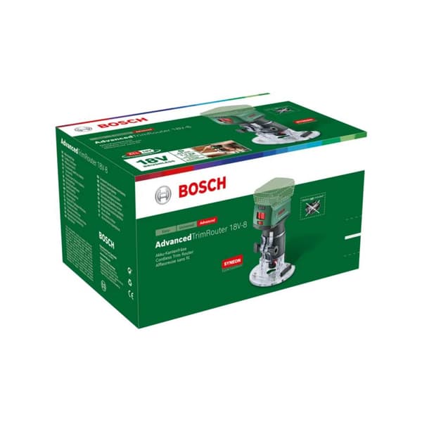 Bosch Home and Garden Överfräs AdvancedTrimRouter 18V-8 borstfri, inkl. Tillbehör, exkl. batteri/laddare, Utan laddare