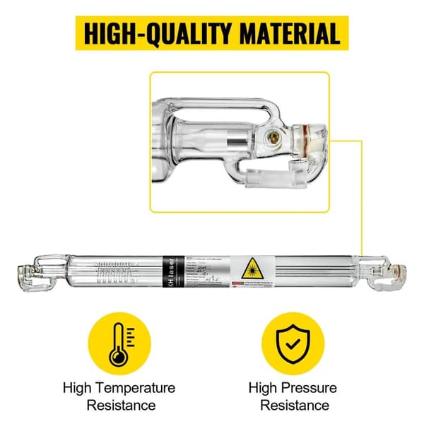 80W 1230mm CO2-laserrör, TEMOO-läge, speciell beläggningsteknik, lång livslängd, bred applikation