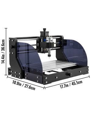 3-axlig 10000 RPM CNC-gravyrmaskin med skyddande baffel, stort arbetsområde, GRBL-kontroll, bred applikation