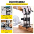 Miniatyrbild 6 av 8: Kit 8, 710W 10000-30000RPM Elektrisk trimmer för träbearbetning med tillbehör, noggrann och flexibel, ergonomisk design, bred applikation