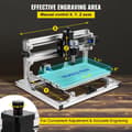 Miniatyrbild 4 av 11: 3-axlig 500MW CNC lasergraveringsmaskinsats med USB-gränssnitt/GRBL-styrkort, stort arbetsområde, kraftfull motor, hög precision, enkel installation