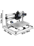Miniatyrbild 11 av 11: 3-axlig 500MW CNC lasergraveringsmaskinsats med USB-gränssnitt/GRBL-styrkort, stort arbetsområde, kraftfull motor, hög precision, enkel installation