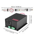 Miniatyrbild 8 av 8: 80W CO2-laserrör och laserströmförsörjningssats, TEMOO och snabbresponsläge, stark skärförmåga, enkel kontroll,med öppen kretsskydd,bra kompatibilitet