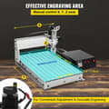 Miniatyrbild 3 av 9: 800W 24000RPM 4-axlig CNC-graveringsmaskin med USB-port/ styrkort/offlinekontroll, stort arbetsområde, kraftfull motor, lättinstallerad