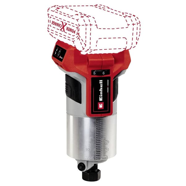Einhell Professional Överfräs 4350410 TP-RO 18 Set Li BL - Solo exkl. batteri/laddare, Utan laddare