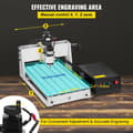 Miniatyrbild 3 av 9: 300W 12000RPM 3-axlig CNC gravyrmaskin med USB-port/kontrollkort/offline-kontroller, stort arbetsområde, kraftfull motor, lättinstallerad