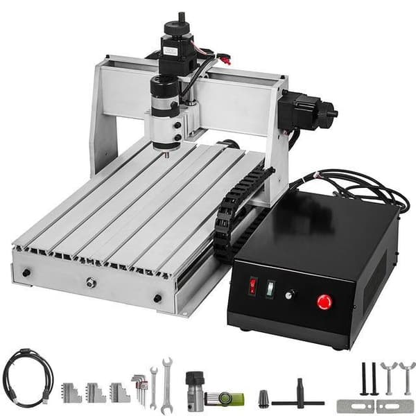 300W 12000RPM 3-axlig CNC gravyrmaskin med USB-port/kontrollkort/offline-kontroller, stort arbetsområde, kraftfull motor, lättinstallerad