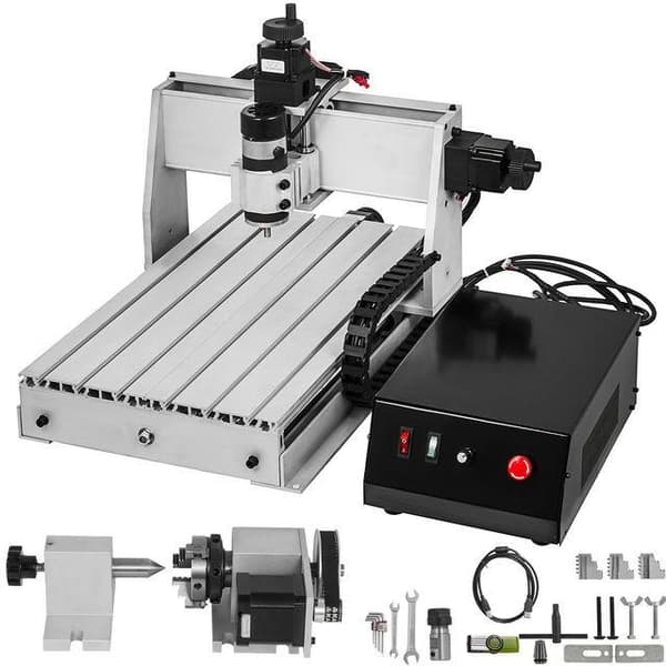 300W 12000RPM 4-axlig CNC gravyrmaskin med USB-port/kontrollkort/offline-kontroller, stort arbetsområde, kraftfull motor, lättinstallerad