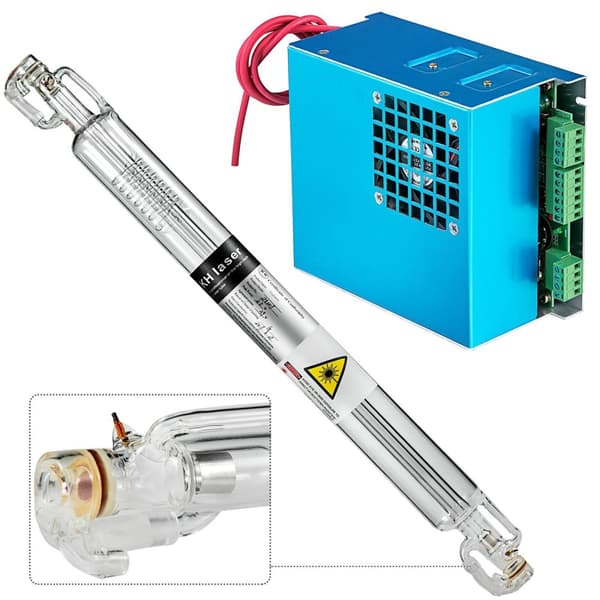 40W CO2-laserrör och laserströmförsörjning kit, TEMOO-läge, lätt att styra, lång livslängd, skyddsfunktion, bra kompatibilitet