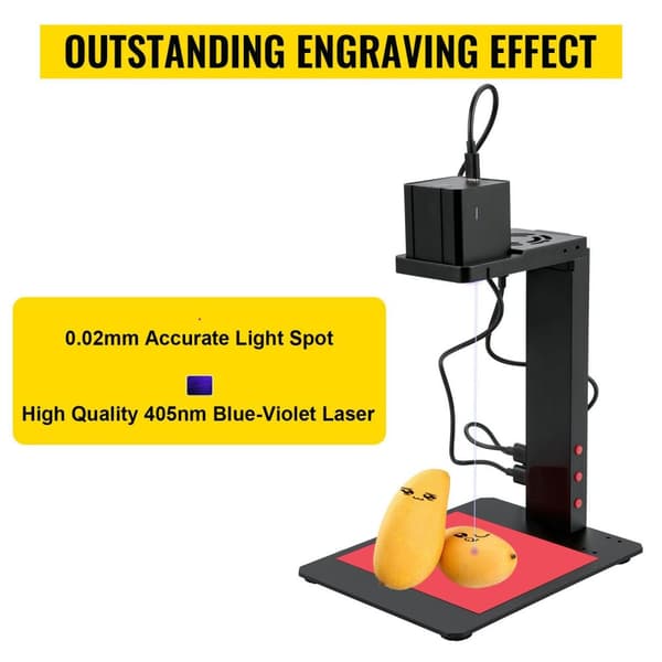 100x100mm portabel mini lasergraveringsmaskin med autofokusstativ, hög prestanda, variabel gravyrriktning, lättanvänd