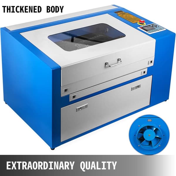 50W CNC CO2 lasergraverings- och skärmaskin, digital display, kraftfull stegmotor, utmärkt laserrör, stark kompatibilitet