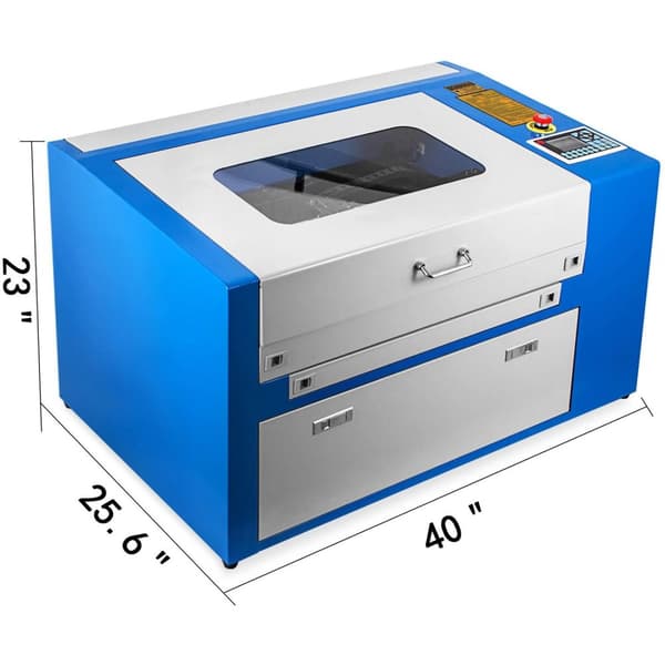 50W CNC CO2 lasergraverings- och skärmaskin, digital display, kraftfull stegmotor, utmärkt laserrör, stark kompatibilitet
