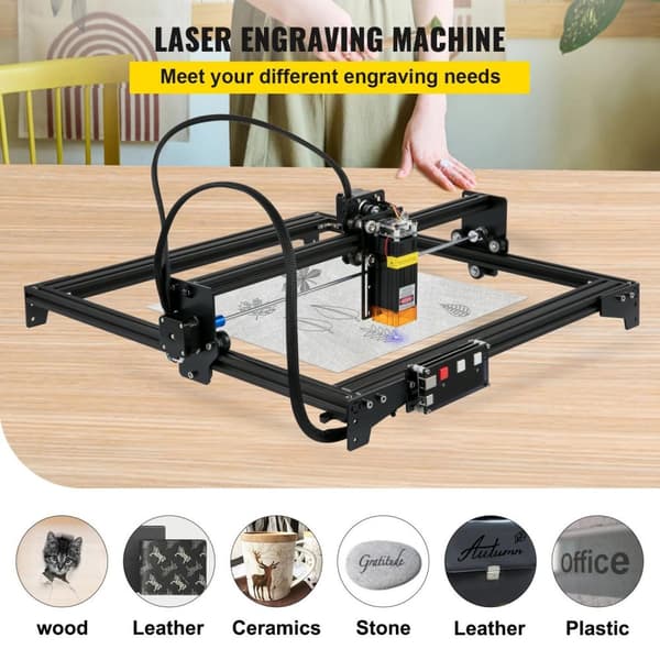 5,5W 41x40cm stationär lasergraveringsmaskin, utmärkt effekt, stabil struktur, hög kompatibilitet, enkel installation, bred applikation