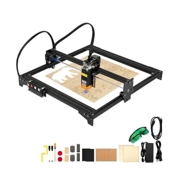 5,5W 41x40cm stationär lasergraveringsmaskin, utmärkt effekt, stabil struktur, hög kompatibilitet, enkel installation, bred applikation