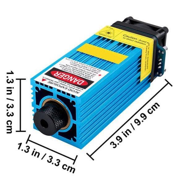 15W 450nm graveringslaserhuvud, utmärkt prestanda, dubbel kylning, justerbar fokus, kompletta tillbehör, bred applikation