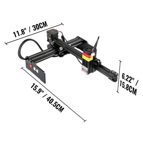 19x17cm 4,5W bärbar lasergraveringsmaskin med dubbla processorer, kraftfull prestanda, stark kompatibilitet, lätt att använda