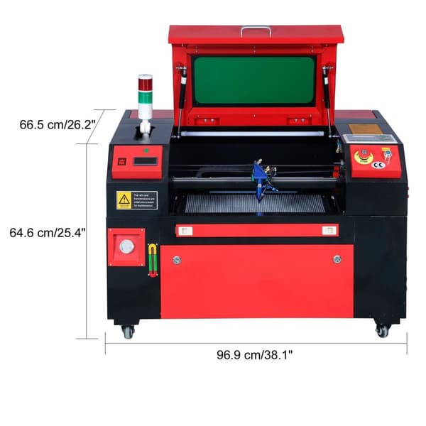 50W 30x50cm CO2 lasergraveringsmaskin med digital kontrollpanel, stort arbetsområde, hög precision, säker och enkel användning