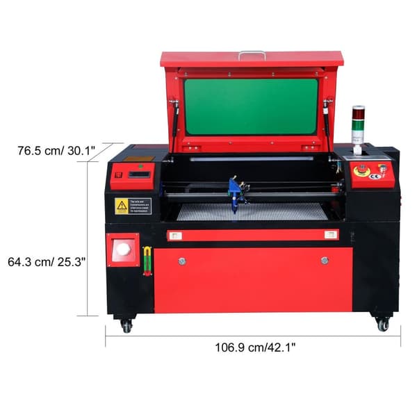 60W 40x60cm CO2 lasergraveringsmaskin med digital kontrollpanel, stort arbetsområde, hög precision, säker och enkel användning