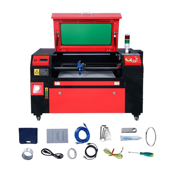 60W 40x60cm CO2 lasergraveringsmaskin med digital kontrollpanel, stort arbetsområde, hög precision, säker och enkel användning
