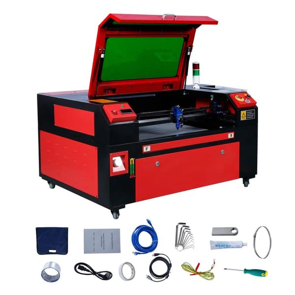80W 50x70cm CO2 lasergraveringsmaskin med digital kontrollpanel, stort arbetsområde, hög precision, säker och enkel användning