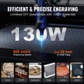 Miniatyrbild 2 av 10: 130W 90x140cm CO2 lasergraveringsmaskin med digital kontrollpanel, stort arbetsområde, hög precision, säker och enkel användning
