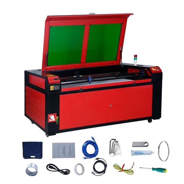 130W 90x140cm CO2 lasergraveringsmaskin med digital kontrollpanel, stort arbetsområde, hög precision, säker och enkel användning
