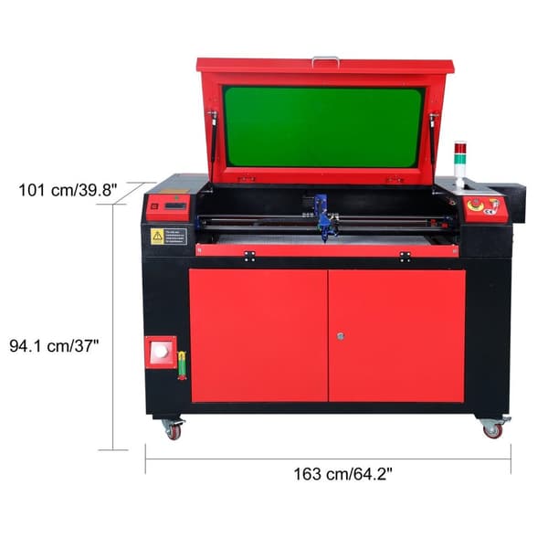 100W 60x90cm CO2 lasergraveringsmaskin med digital kontrollpanel, stort arbetsområde, hög precision, säker och enkel användning