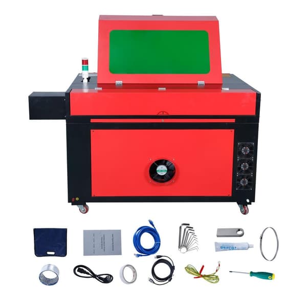 100W 60x90cm CO2 lasergraveringsmaskin med digital kontrollpanel, stort arbetsområde, hög precision, säker och enkel användning