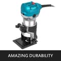 Miniatyrbild 4 av 7: 710W 10000-30000 RPM elektrisk träfrässats, 6 variabla hastigheter trätrimmer, smidig mjukstart, exakta inställningar, ergonomisk design