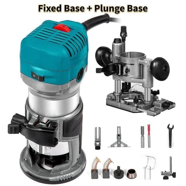 710W 10000-30000 RPM elektrisk träfrässats, 6 variabla hastigheter trätrimmer, smidig mjukstart, exakta inställningar, ergonomisk design