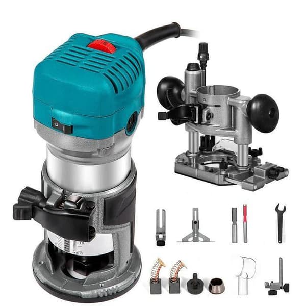 710W 10000-30000 RPM elektrisk träfrässats, 6 variabla hastigheter trätrimmer, smidig mjukstart, exakta inställningar, ergonomisk design