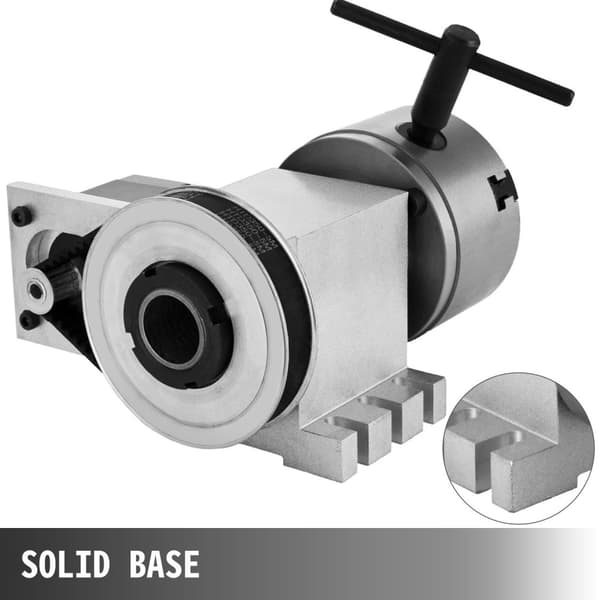 CNC roterande rotationsaxel med A-axel, 4:e axel, 4-käftar, 57-2A stegmotor, 65mm högprecisionschuck, kompletta tillbehör, solid bas