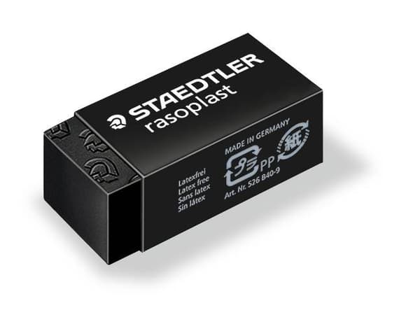 Viskelæder lille sort Rasoplast Staedtler B40