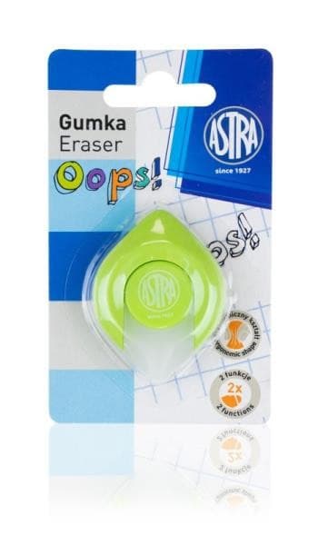 Suddgummi för raderbara pennor, dubbelsidig, blister, Astra