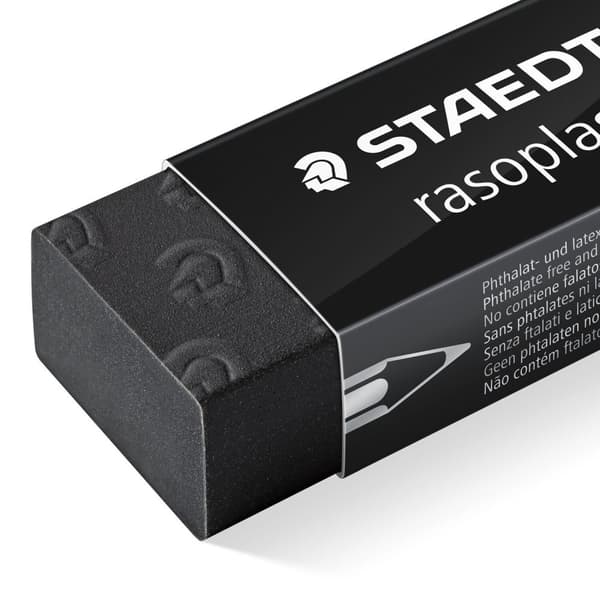 Stort sort Rasoplast Staedtler viskelæder