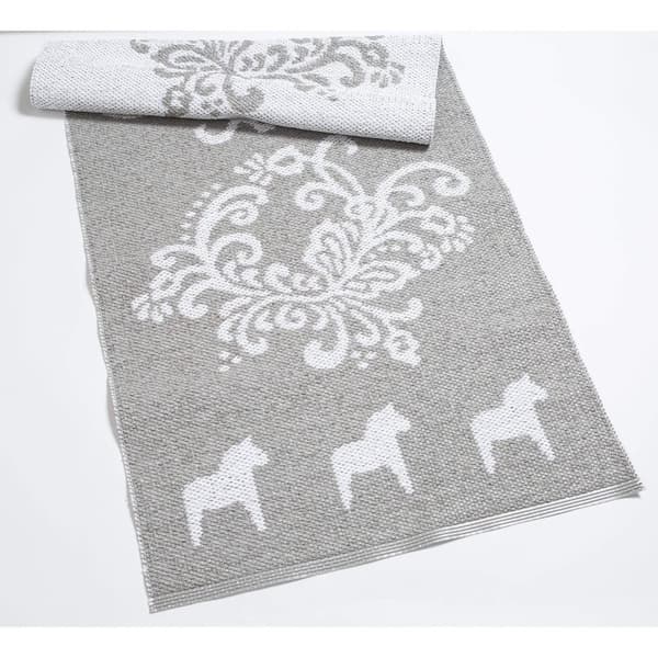 Kurbits Matta - Vinylmatta 70x150 cm - Vändbar Beige-Vit