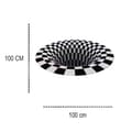Miniatyrbild 5 av 5: Rund Vortex 3D illusionsmatta - 100 cm - halkfri